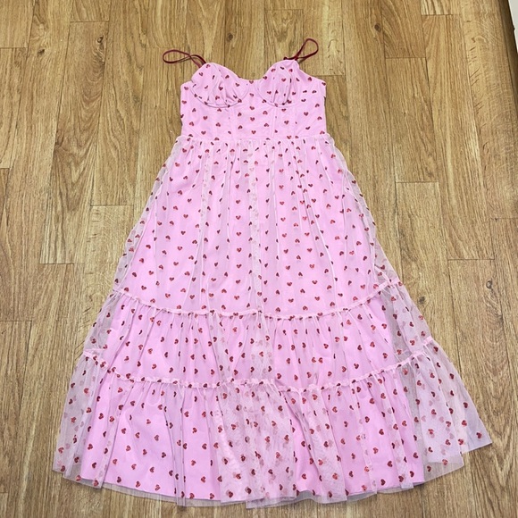 Betsy Johnson Pink Heart dress - Picture 1 of 5
